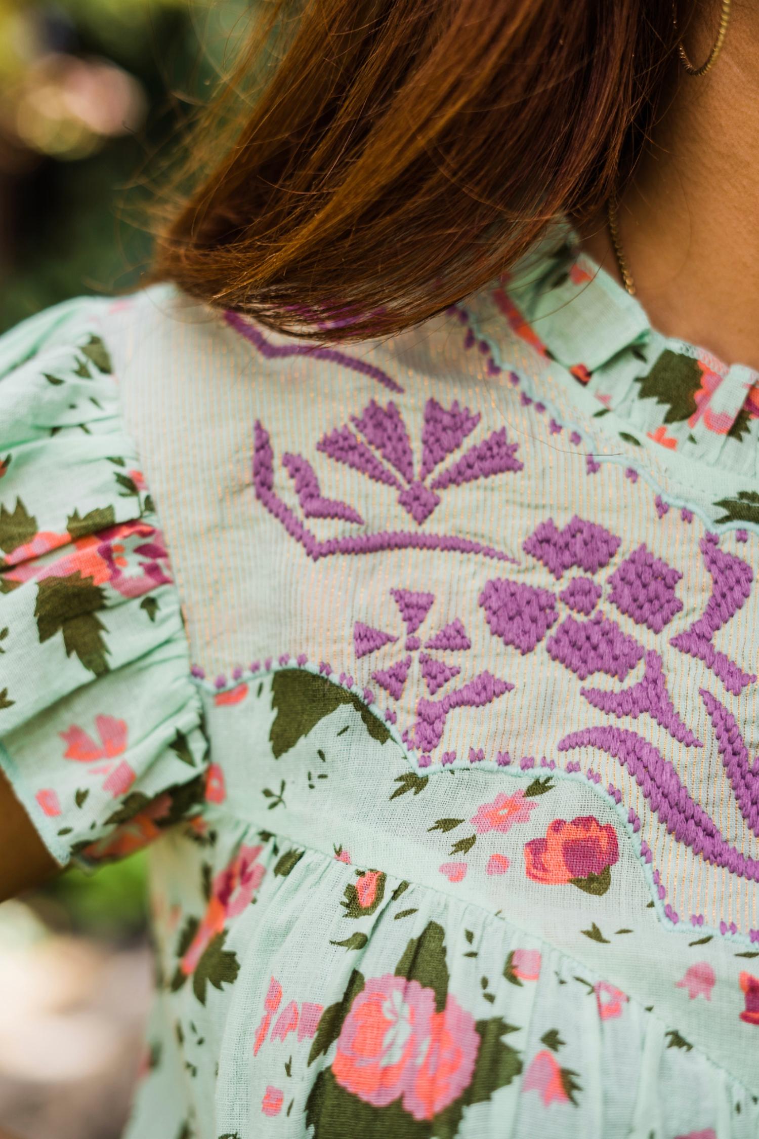 Layerz Clothing - Ruffle Embroidered Top