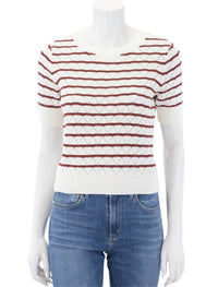 STEVE MADDEN Norris Short Sleeve Sweater in marshmallow - women's sweater - alternate view