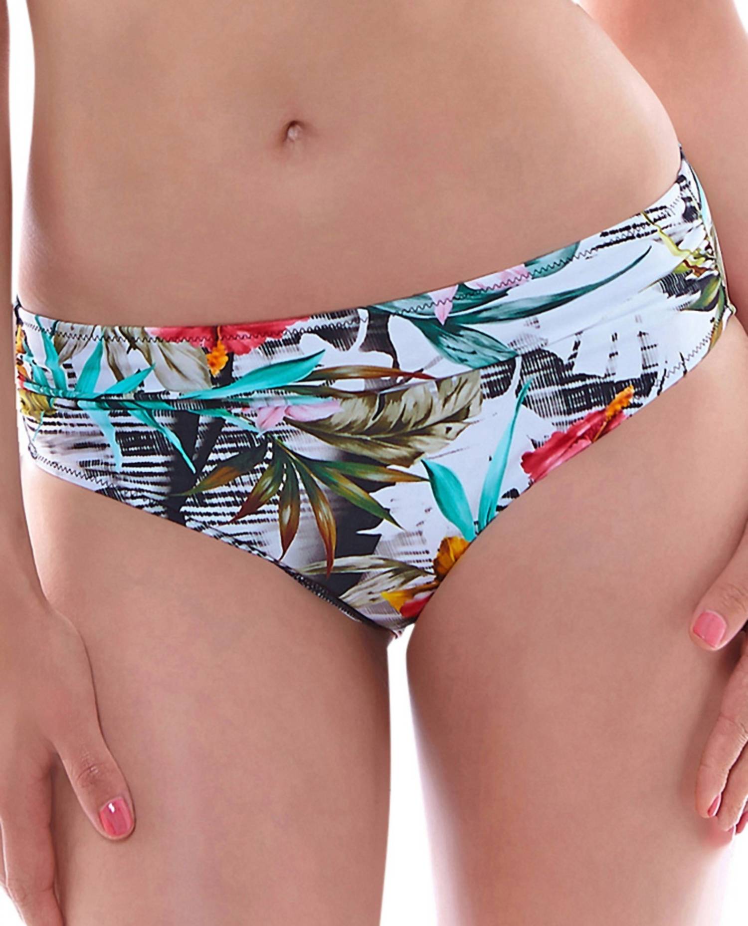 Fantasie - Mid-Rise Gathered Brief Bikini Bottom