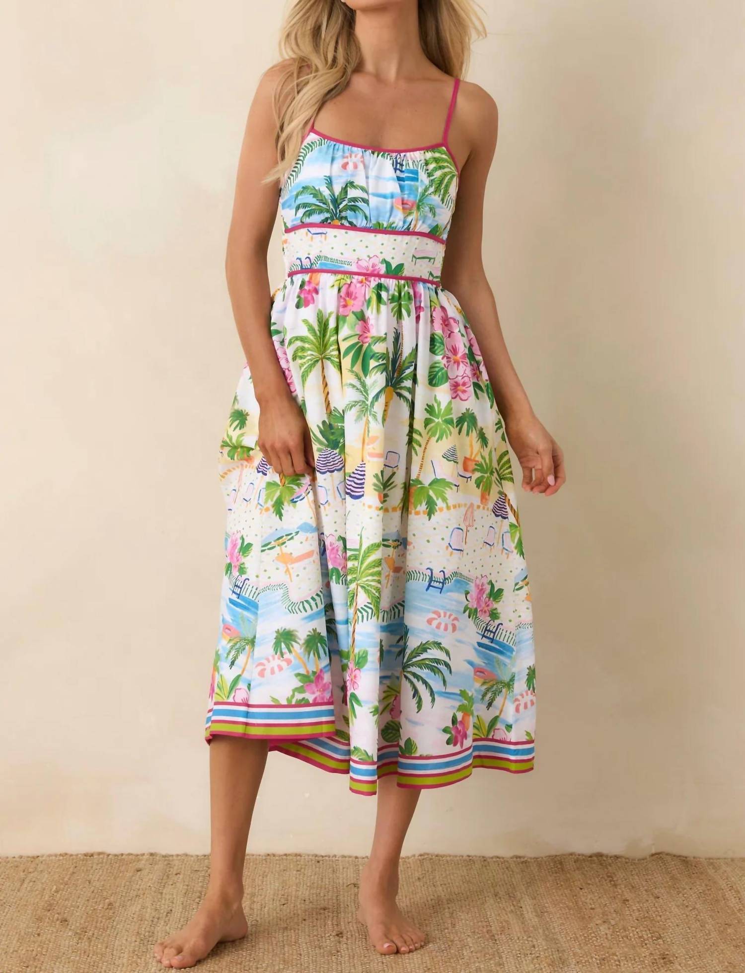 Paradisa - Catalina Poolside Print Midi Dress