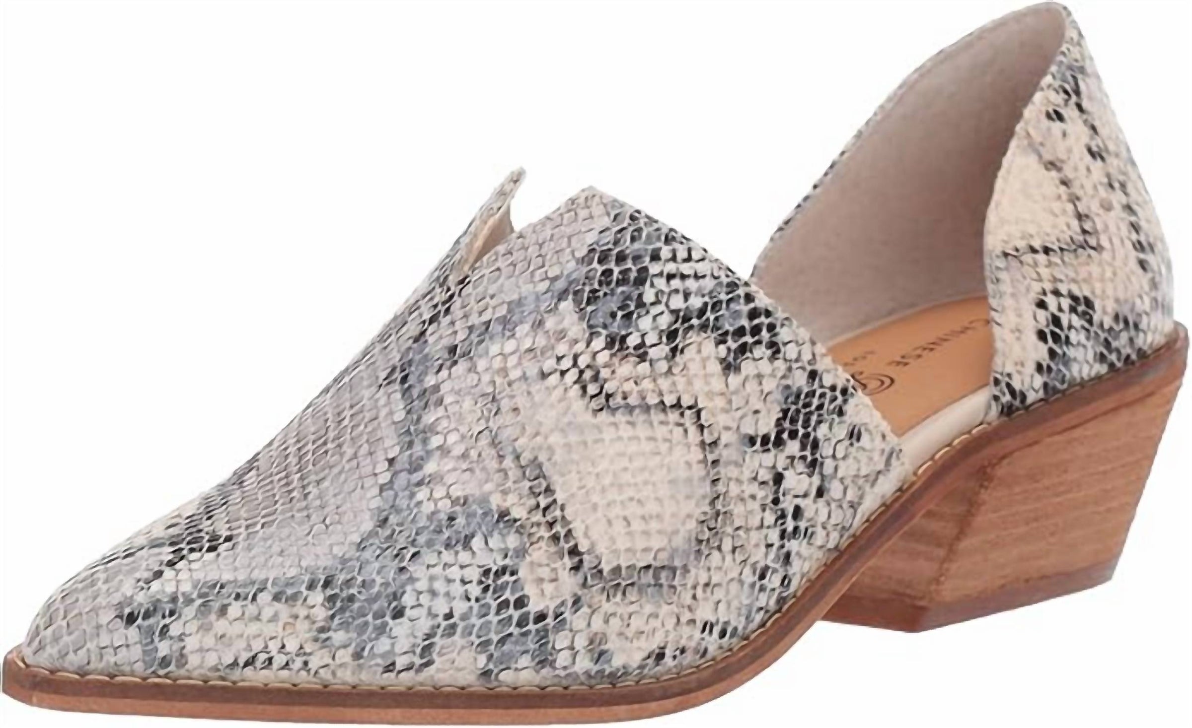 CHINESE LAUNDRY Women's Matcha Slip-on Shootie in cream - women's heels - detail view