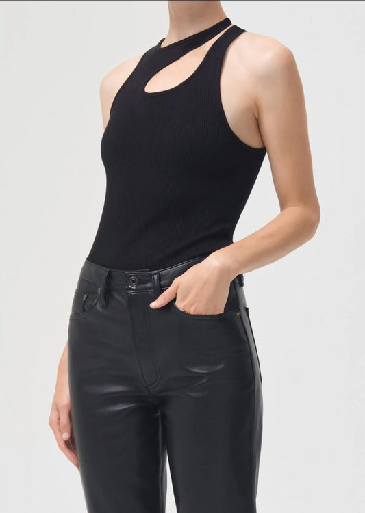 Agolde - Women's Athena Asymmetric Rib Tank