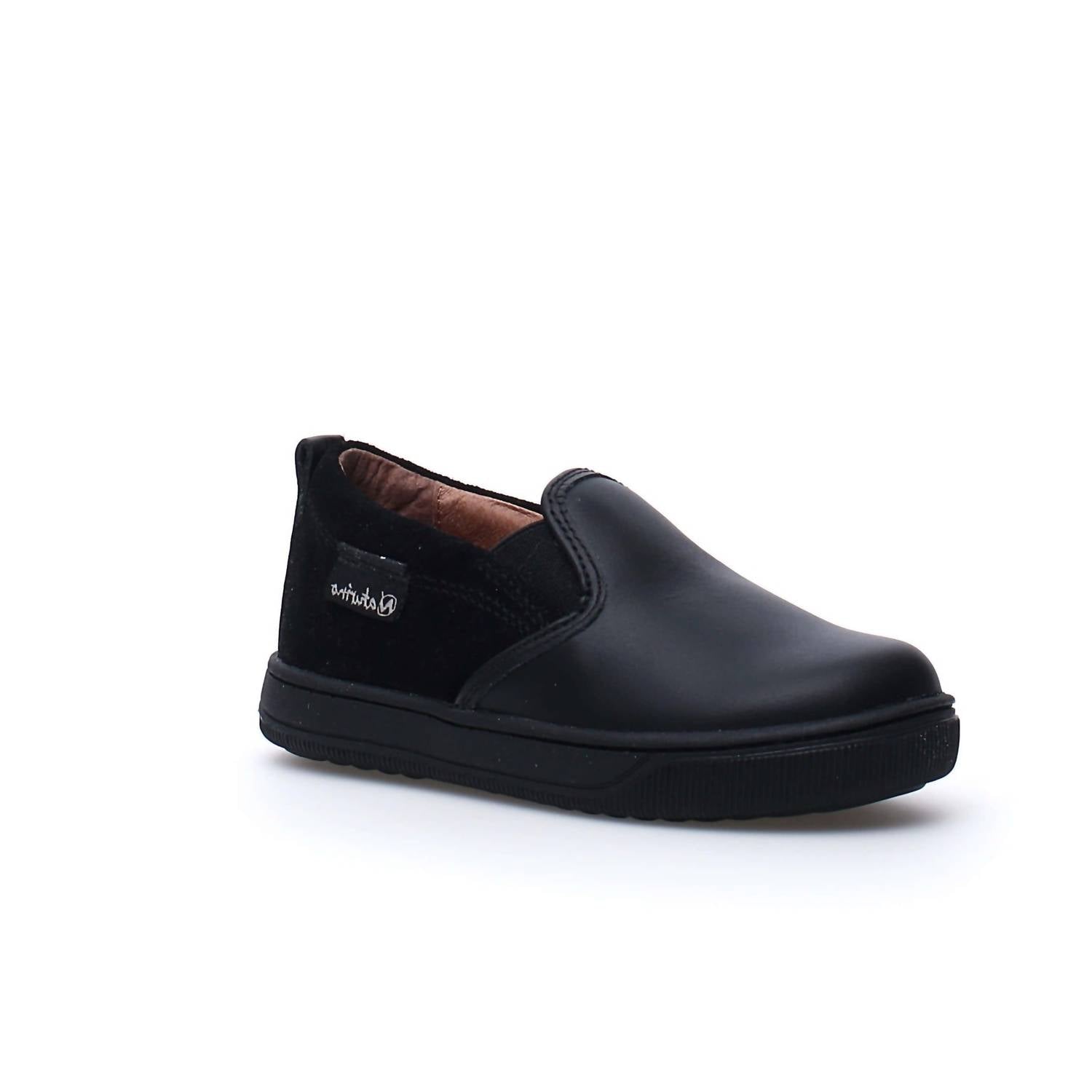 NATURINO Unisex Savona Leather Slip On Sneakers in black - men's sneaker