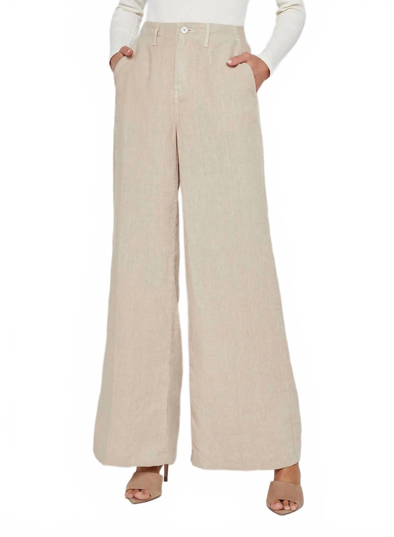 L'Agence Brie High Rise Wide Leg Pants in doeskin - women's pants