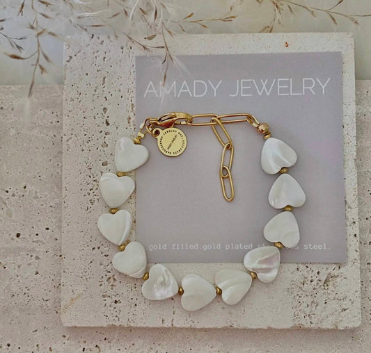 Amady Jewelry - Women's Heart Shell Bracelet