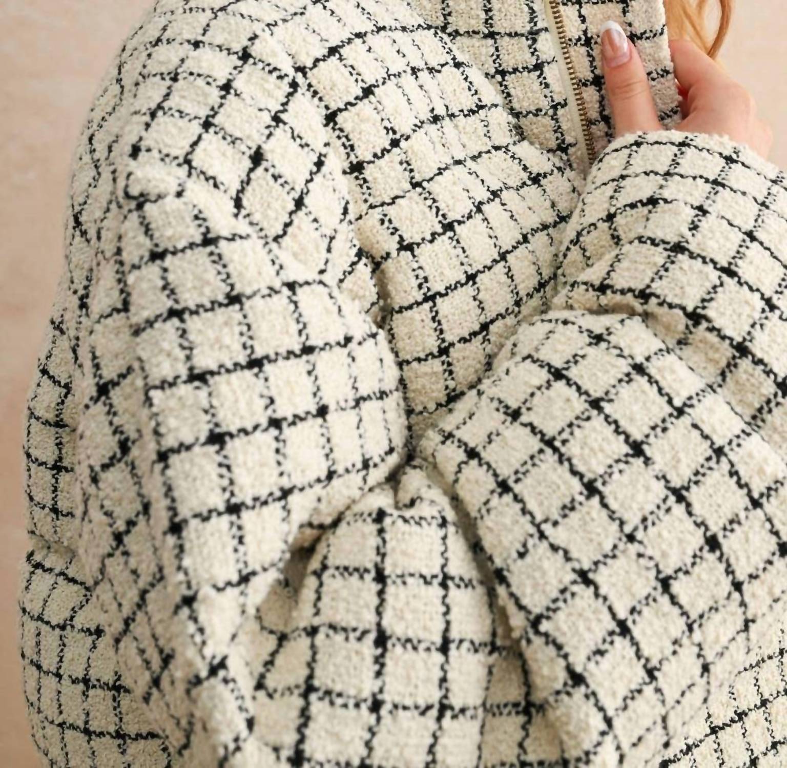 Miou Muse - Tweed Puff Jacket