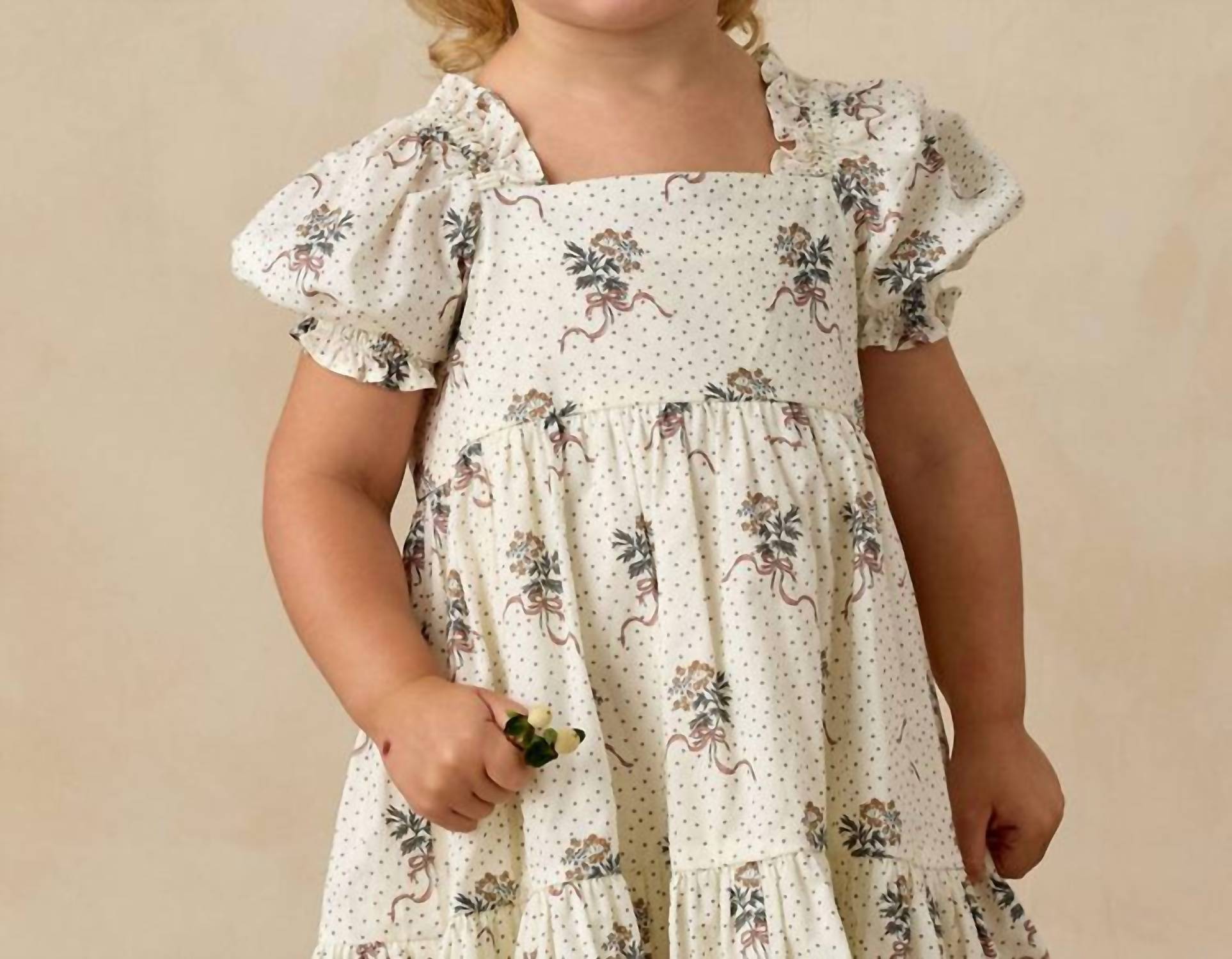 NORALEE Louella Dress in vintage marigold - kids' dress - alternate view
