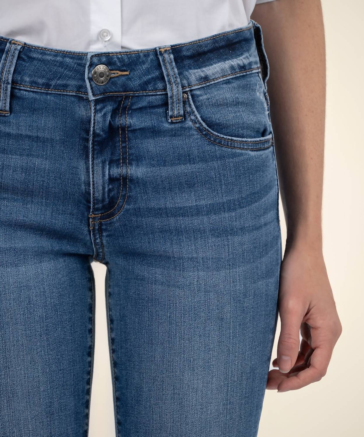 KUT FROM THE KLOTH Natalie Mid Rise Bootcut in studious - women's jeans - view 4