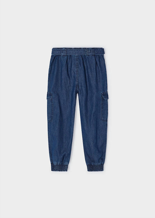 Mayoral - Girl's Belted Cotton Tencel Jogger Pants