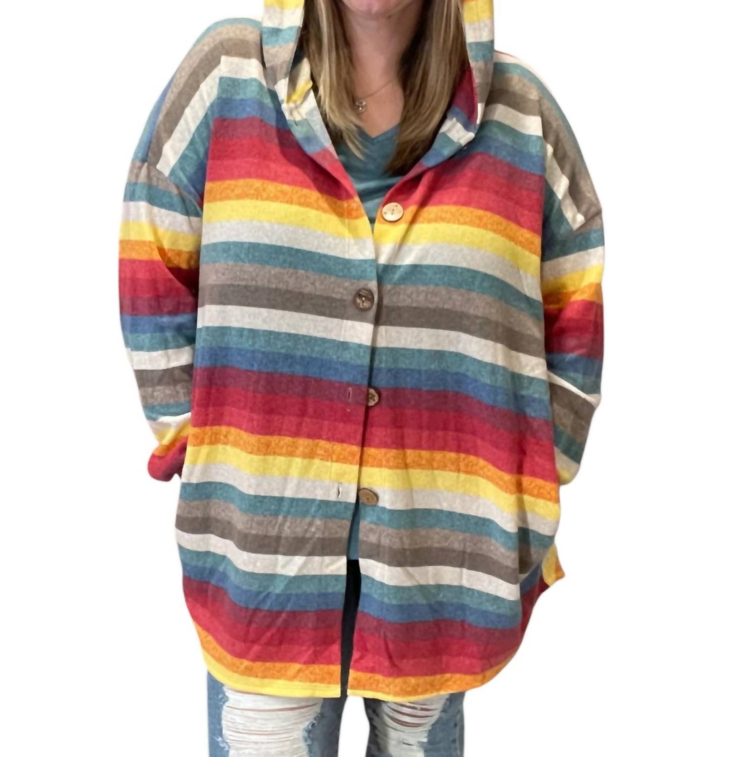 Heimish Usa - Stripe Hooded Top