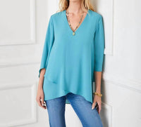 Karen Kane - Bracelet Sleeve Asymmetric Top