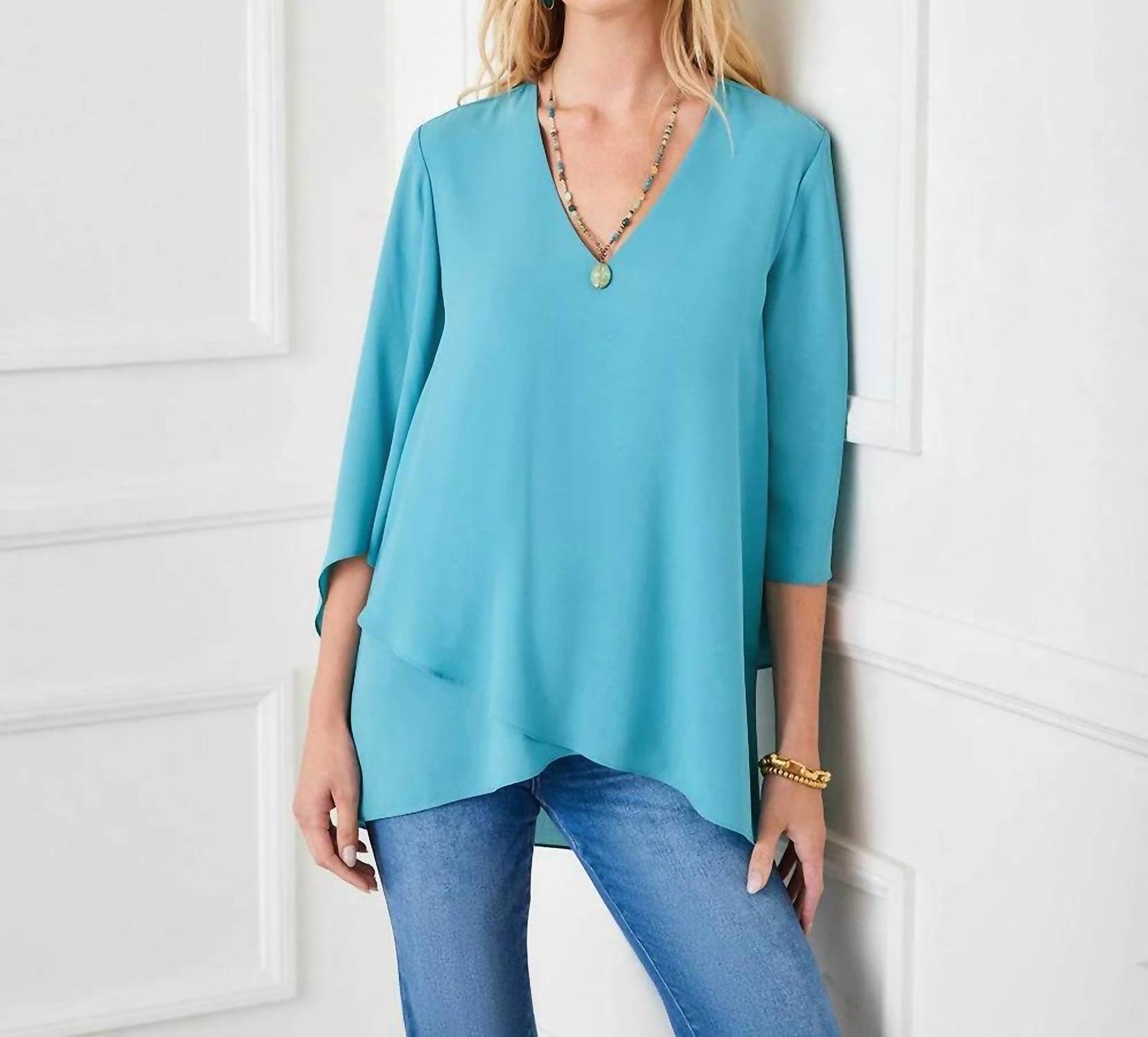 Karen Kane - Bracelet Sleeve Asymmetric Top