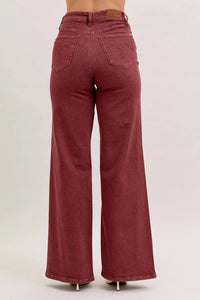 Judy Blue - High Waist Retro Wide Leg With Twisted Seams Jeans