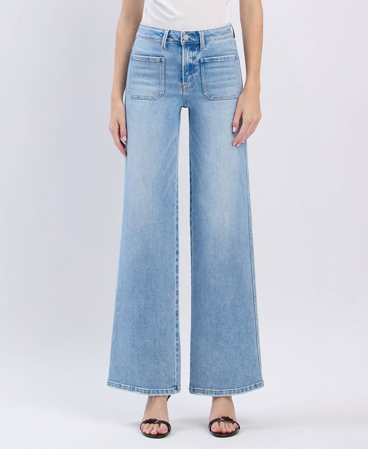 Flying Monkey - Monica High Rise Wide Leg Jeans