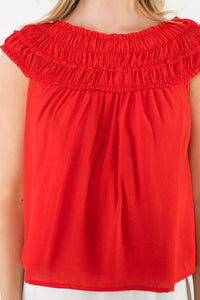 Thml - Love Shirred Round Neck Top