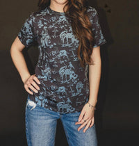 2Flyco - Bucks Ranch Life Burnout Short Sleeve Tee