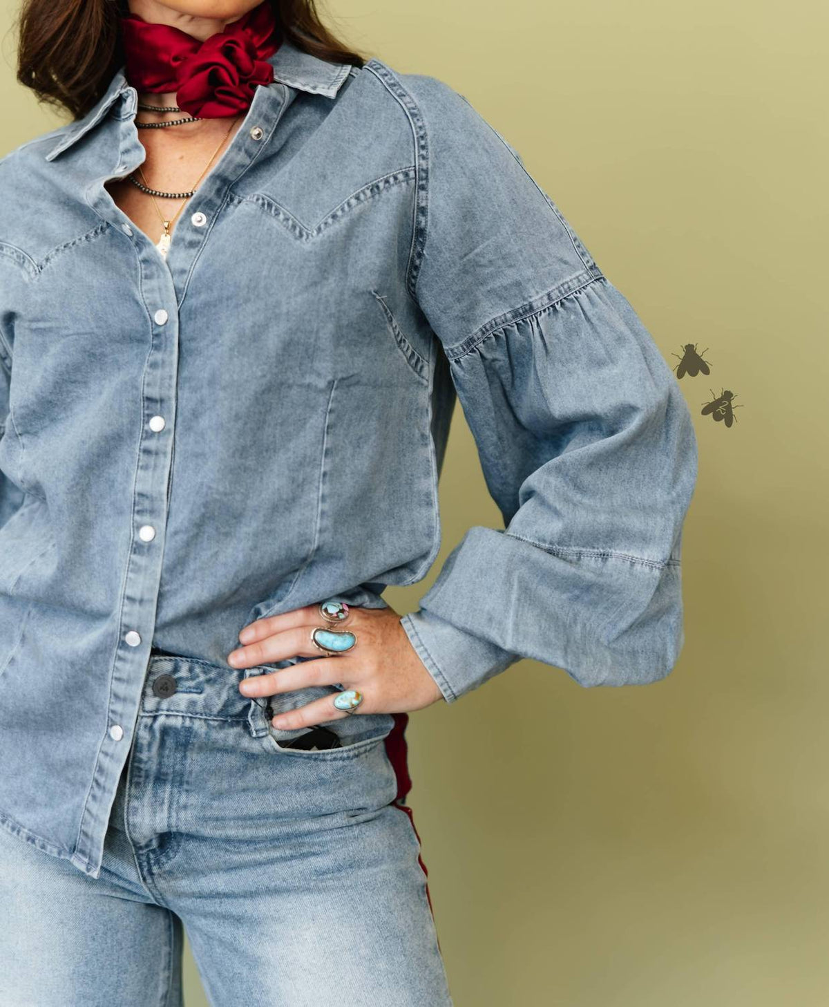 2Flyco - Heritage Denim Button Up Top