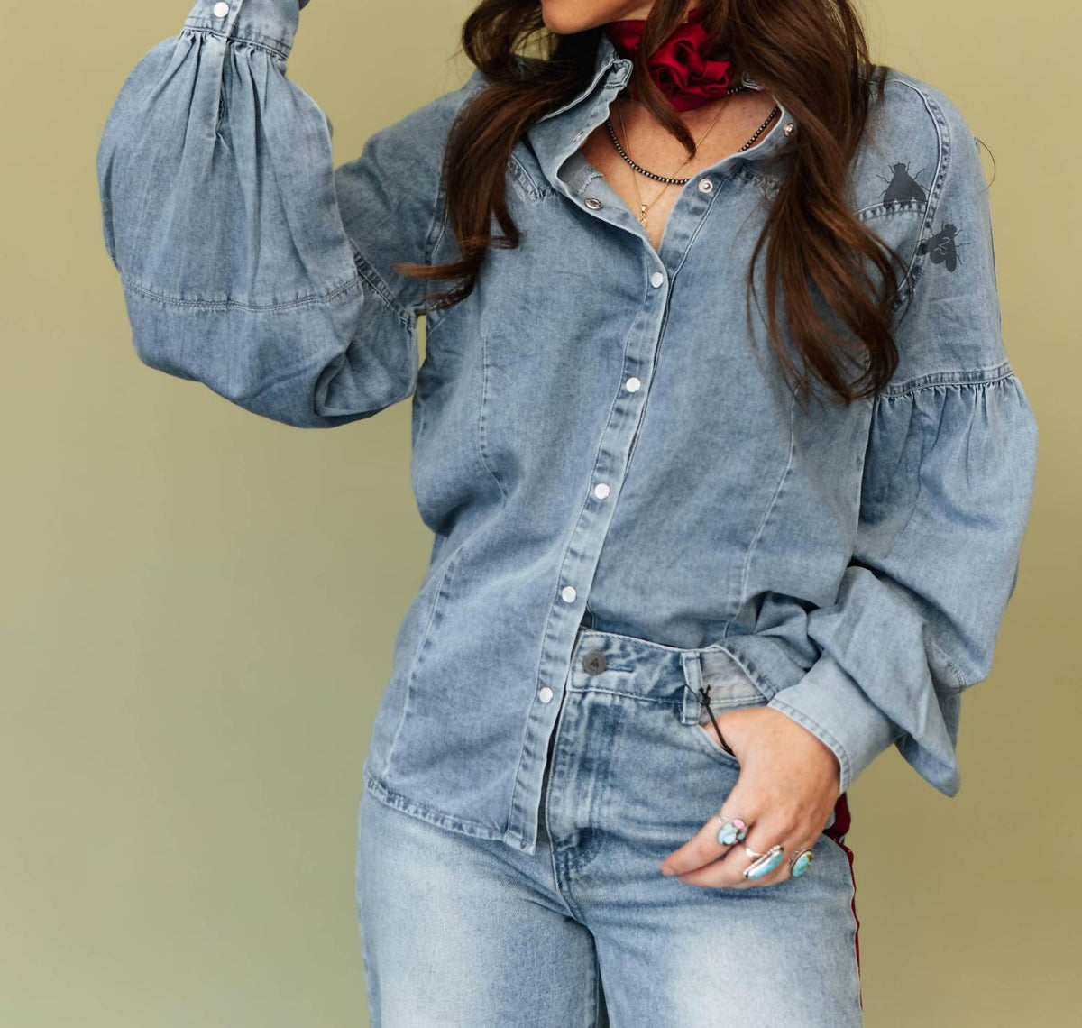 2Flyco - Heritage Denim Button Up Top