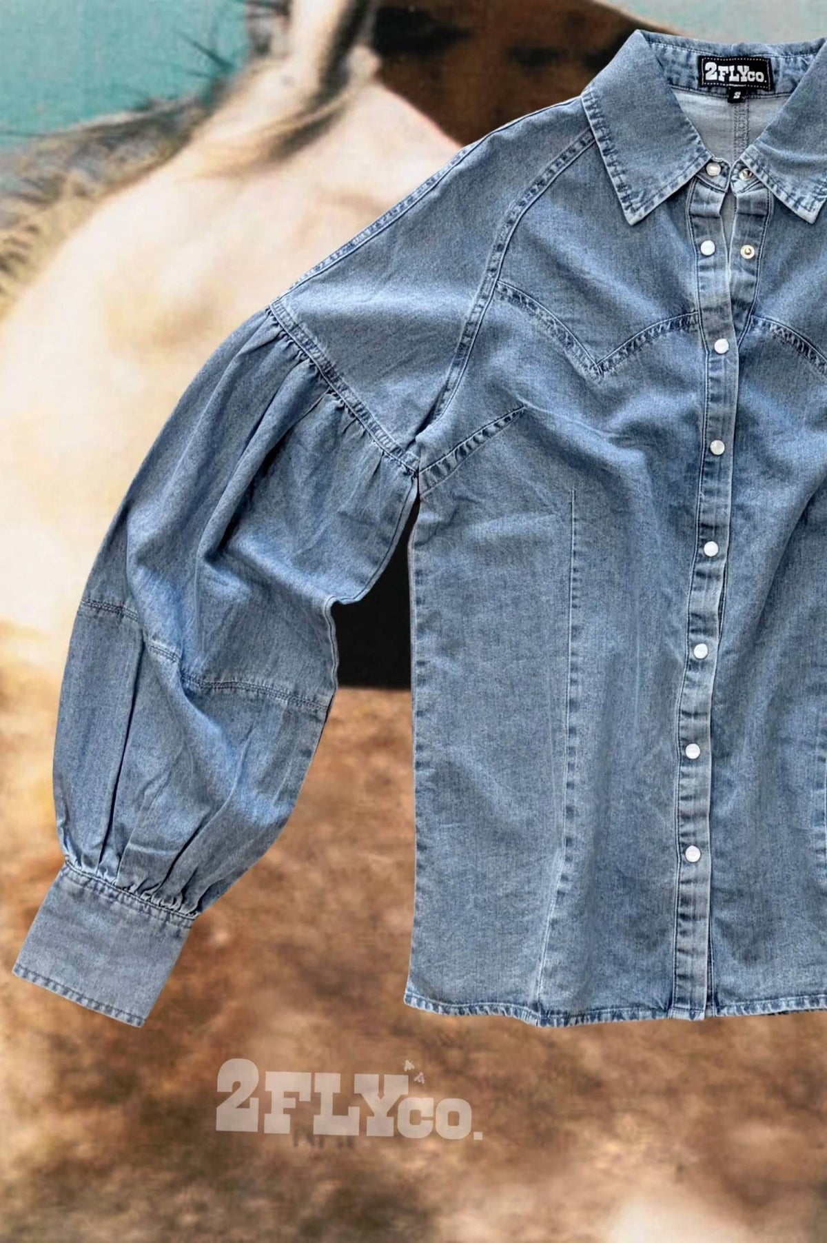 2Flyco - Heritage Denim Button Up Top