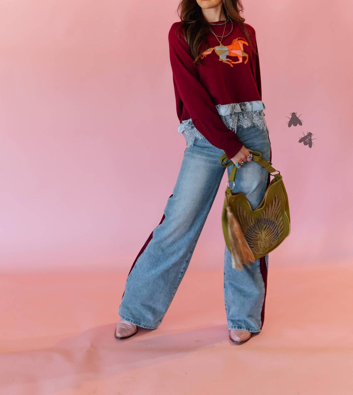 2Flyco - Quilted Gallop Pullover