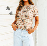 2Flyco - Red Rodeo Short Sleeve Top