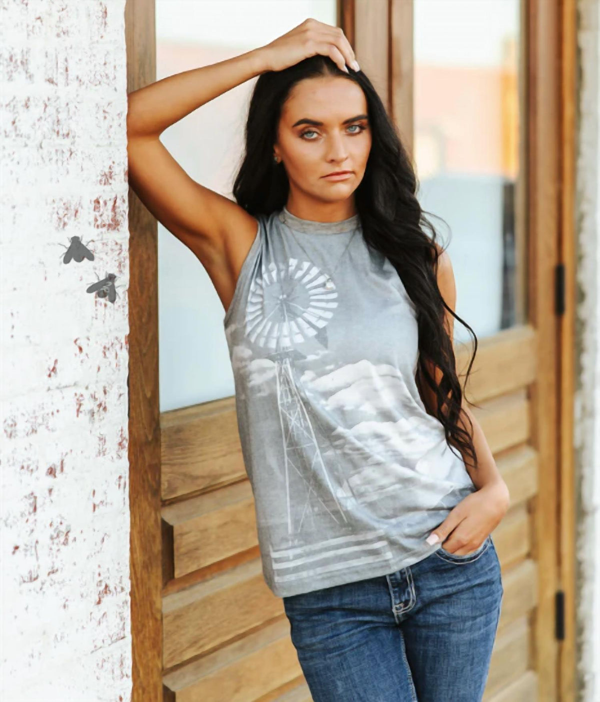 2Flyco - Windmill Ranch Crew Neck Tank Top