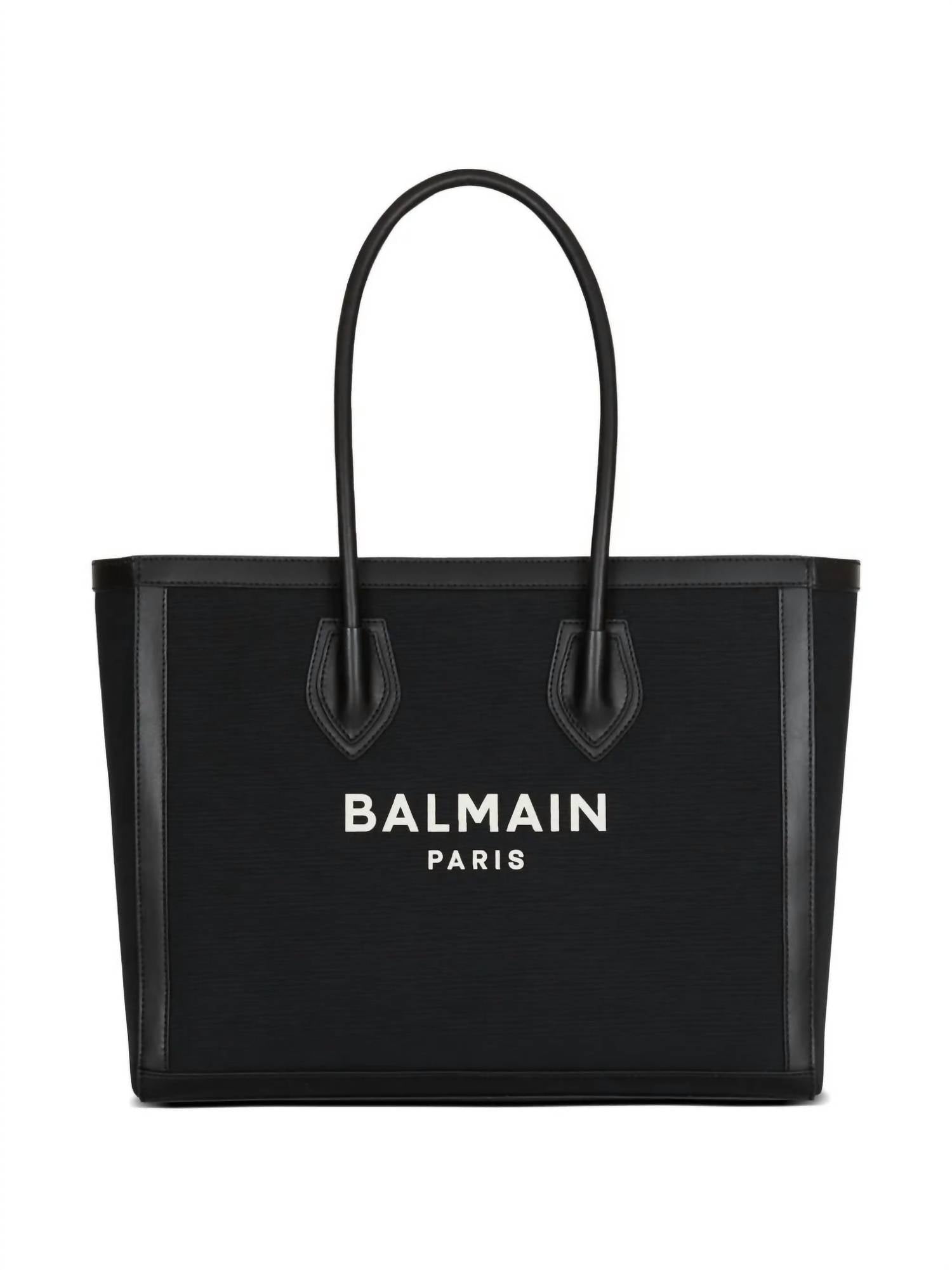 Balmain - Women's Army Logo Canvas Shopper Tote Bag