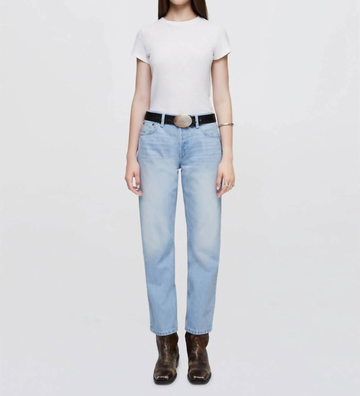 Re/Done - Easy Straight Crop Jeans