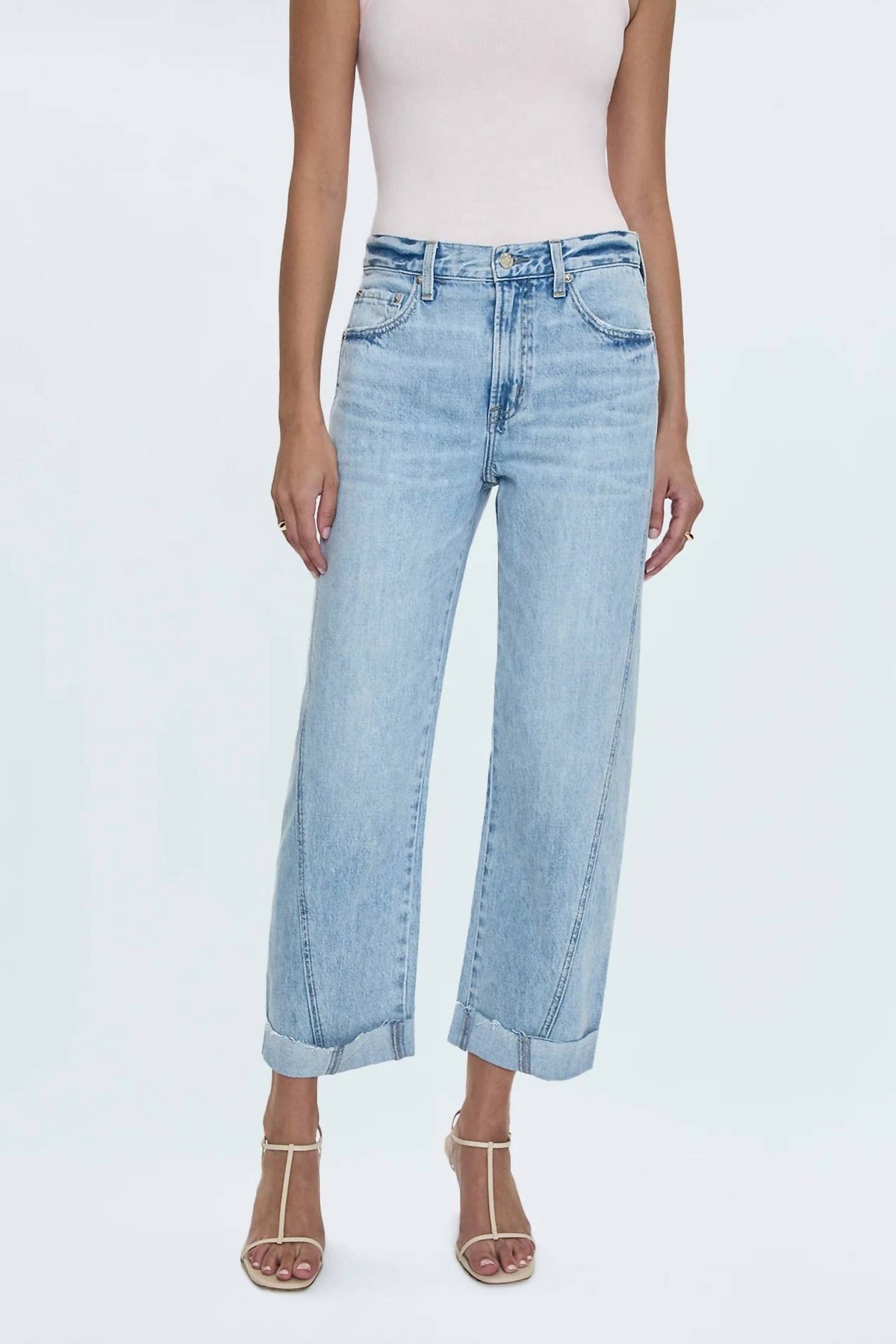 Pistola - Kacey Mid Rise Cuffed Boyfriend Jeans
