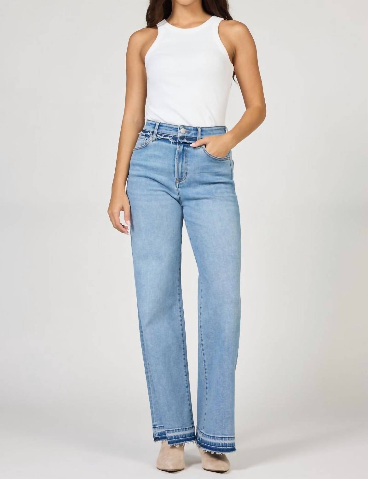 Dear John Denim - Fiona High Rise Wide Leg Jeans