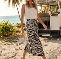 Karen Kane - Satin Bias Cut Skirt