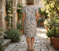 Made In Italy - Modern Meadow Linen Dress