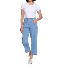 Slimsation By Multiples - Raw Edge Hem Crop Jeans