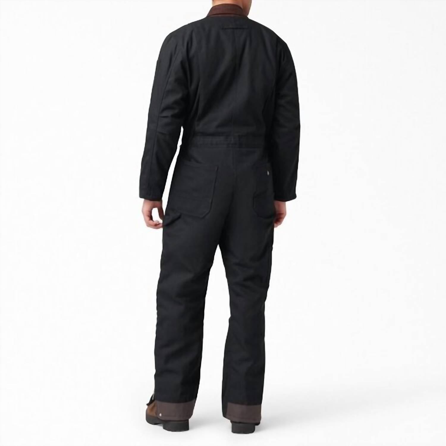 Dickies Men's Duck Insulated Coveralls in black - men's item - alternate view