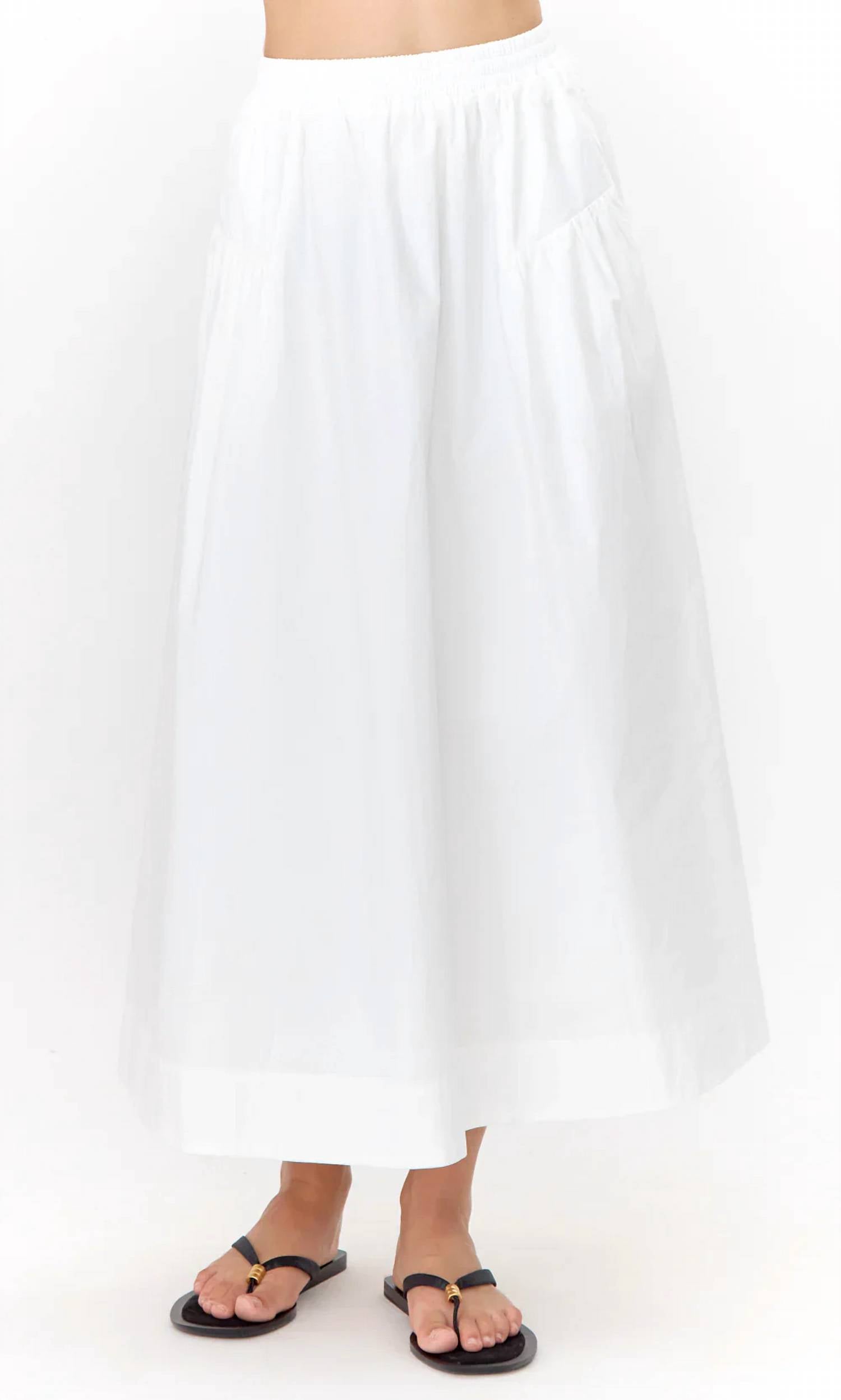 Greylin - Ana Poplin A Line Midi Skirt
