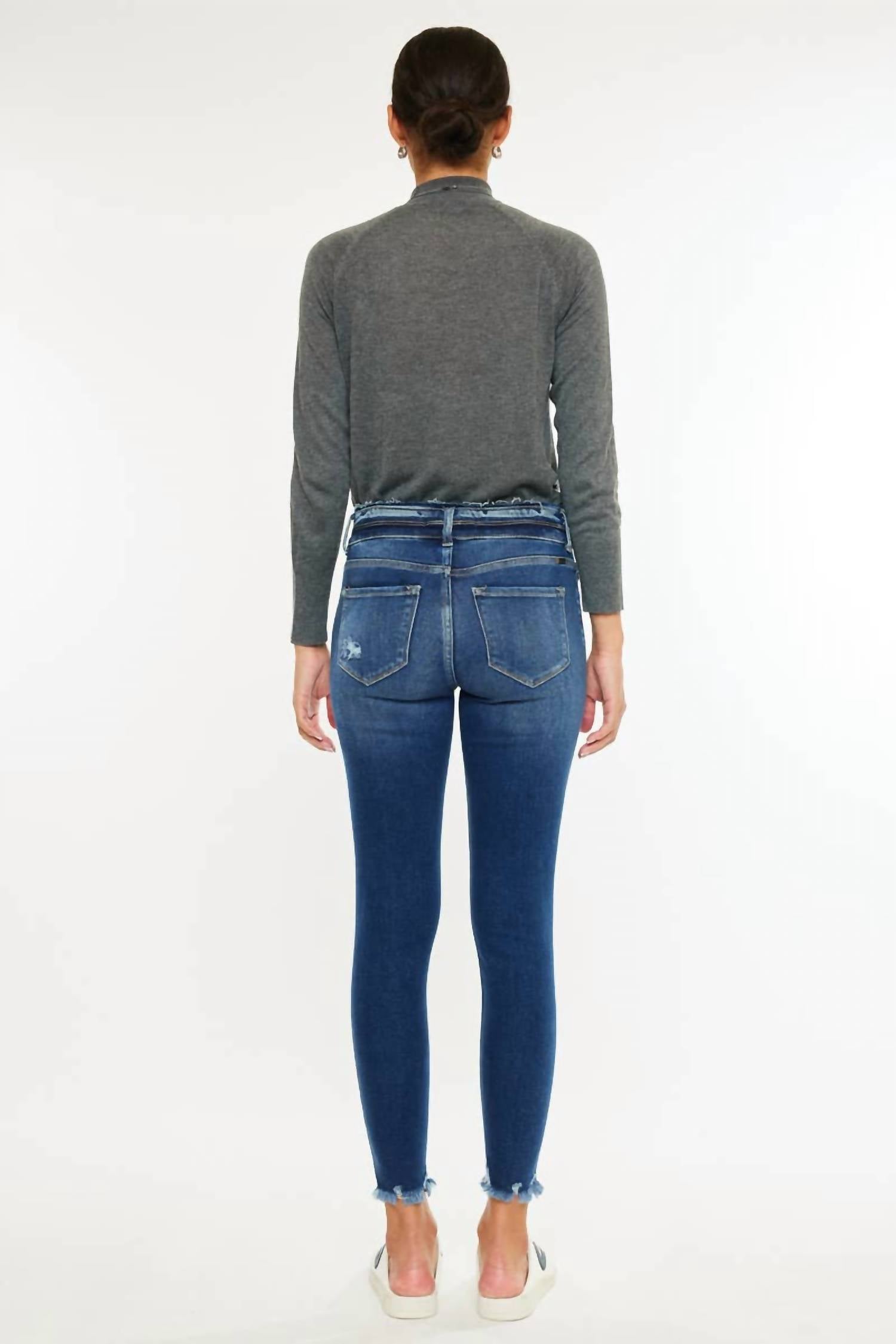 Kancan - High Rise Double Button Skinnies