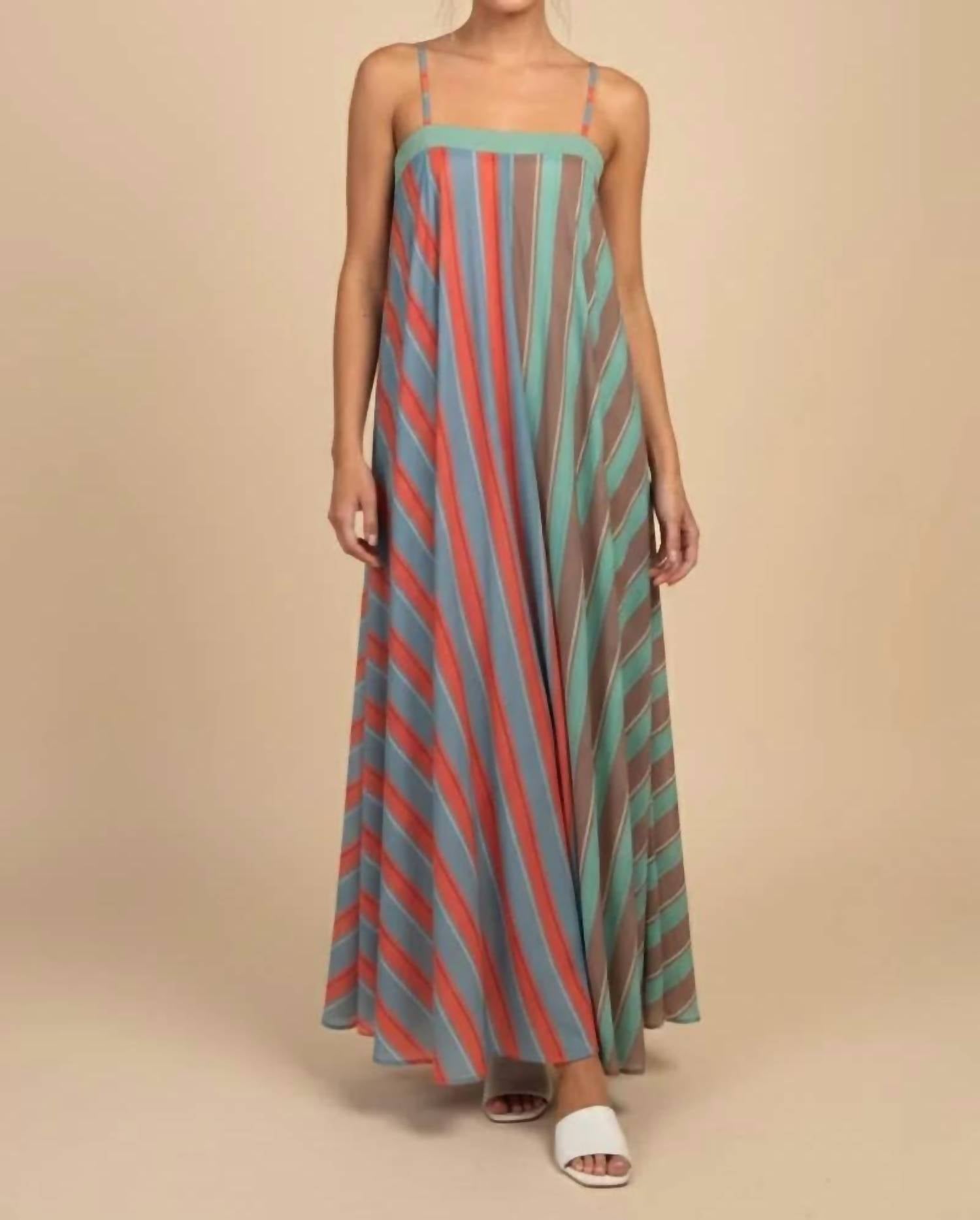 J.Nna - Serena Striped Maxi Summer Dress