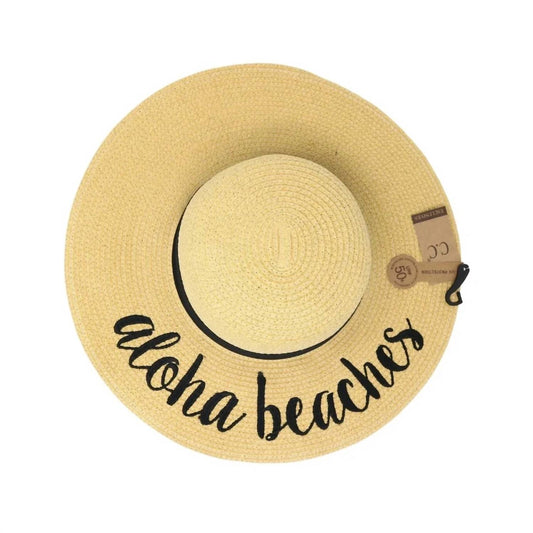 C.C - Aloha Beaches Embroidered Sun Hat