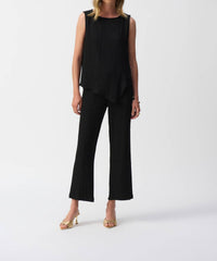 Joseph Ribkoff - Seersucker Asymmetrical Sleeveless Top