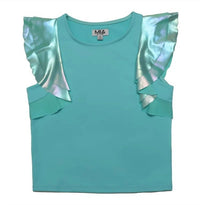 Mia - Girl's Flutter Sleeve Top