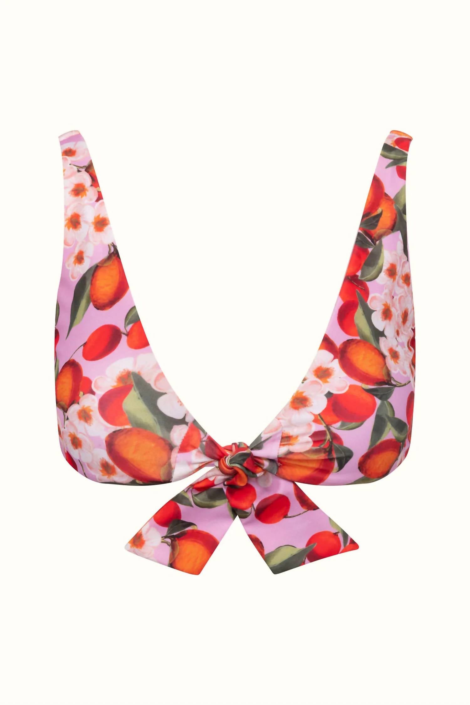 BORGO DE NOR Bow Tie Top in belisama pink - women's swimwear - alternate view