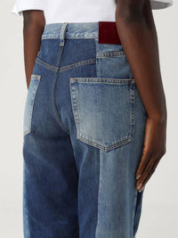 Gucci - Pre-loved Straight Cut Jean With Patchwork Effect