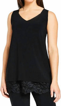 Sympli Women's Mix Reversible Camisole Top in black - women's shirt