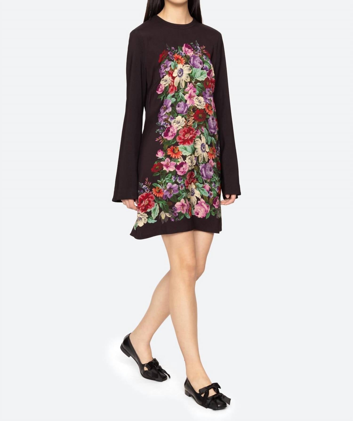 Sea - Viktoria Print Long Sleeve Mini Dress