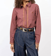Ivy Jane Howdy Cowboy Plaid Shirt in pink - women's shirt