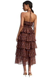 Emory Park Bella Polka Dot Maxi Dress in brown - women's dress - view 9