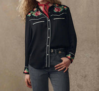 The Great. - Heirloom Rose Western Shirt