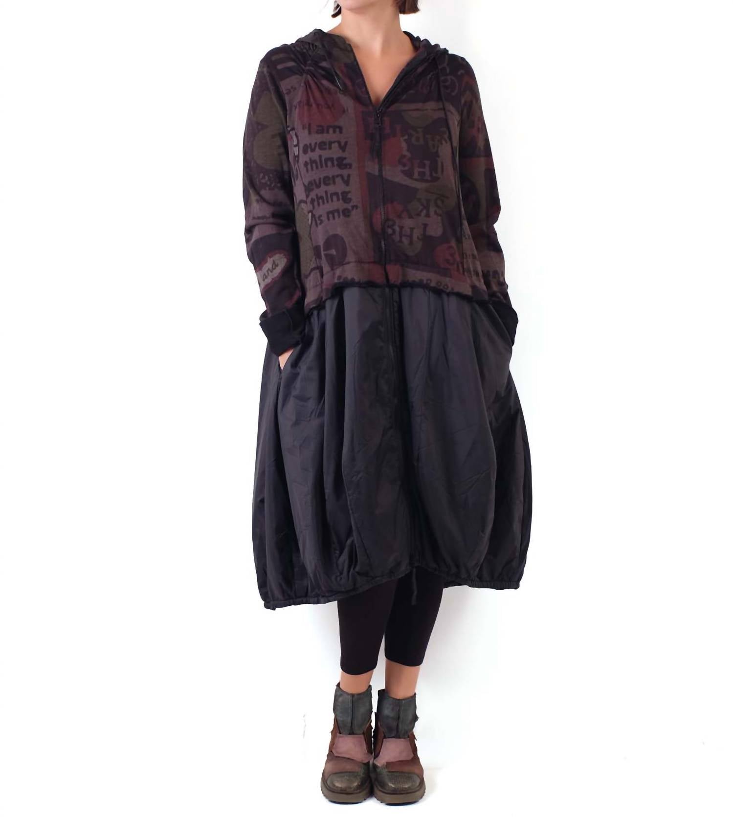 Rundholz Black Label - Printed Hooded Zip Coat