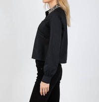 J. Society - Crystal Button Front Shirt