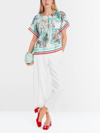 Marc Cain - Silk blouse in kimono shape